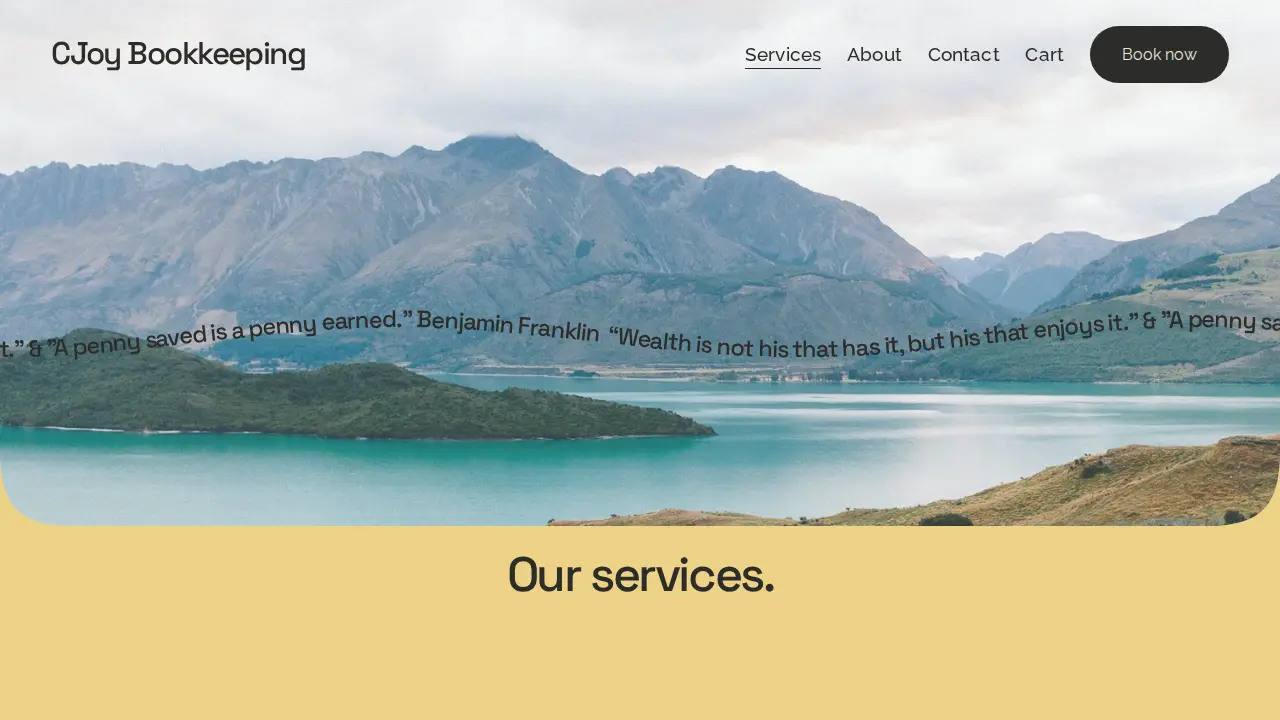 CJoy Bookkeeping page