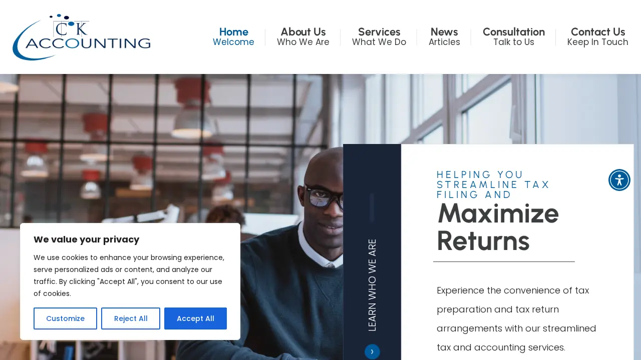 CK Accounting website