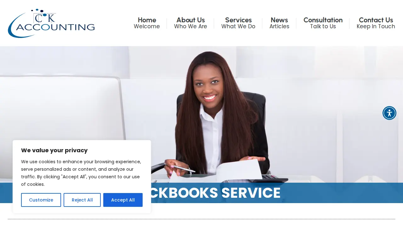 CK Accounting page