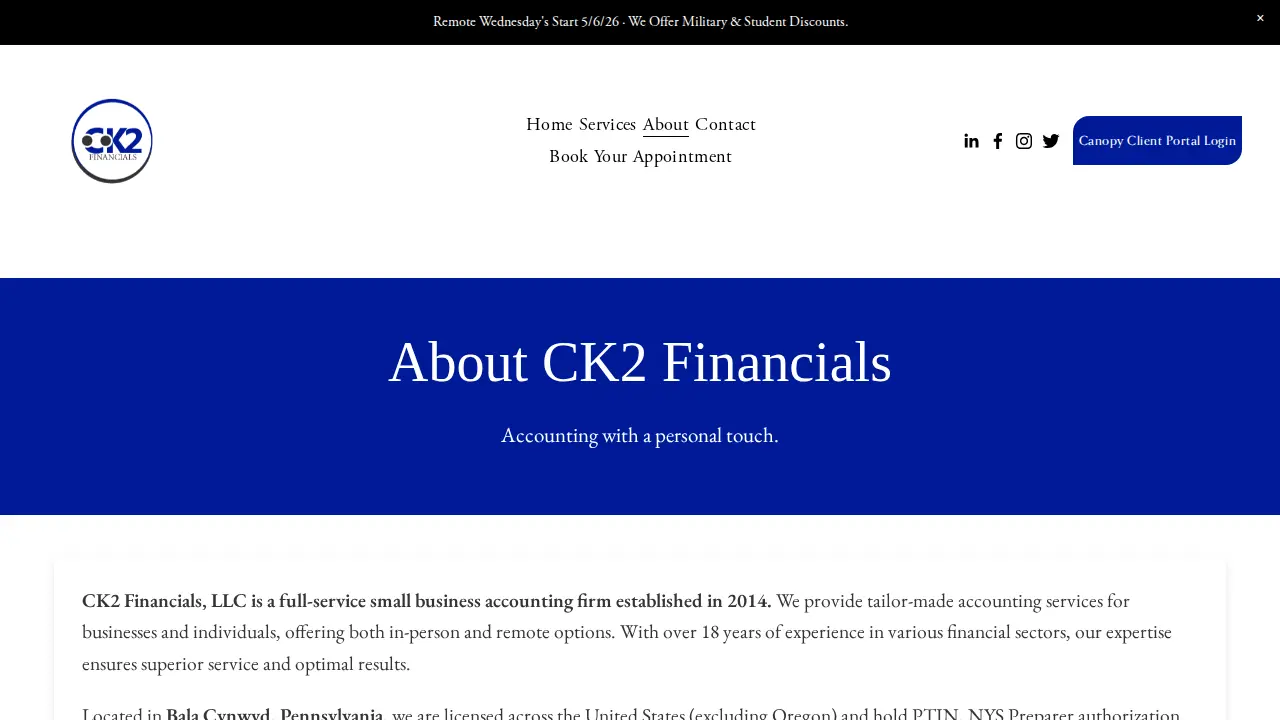 CK2 Financials page