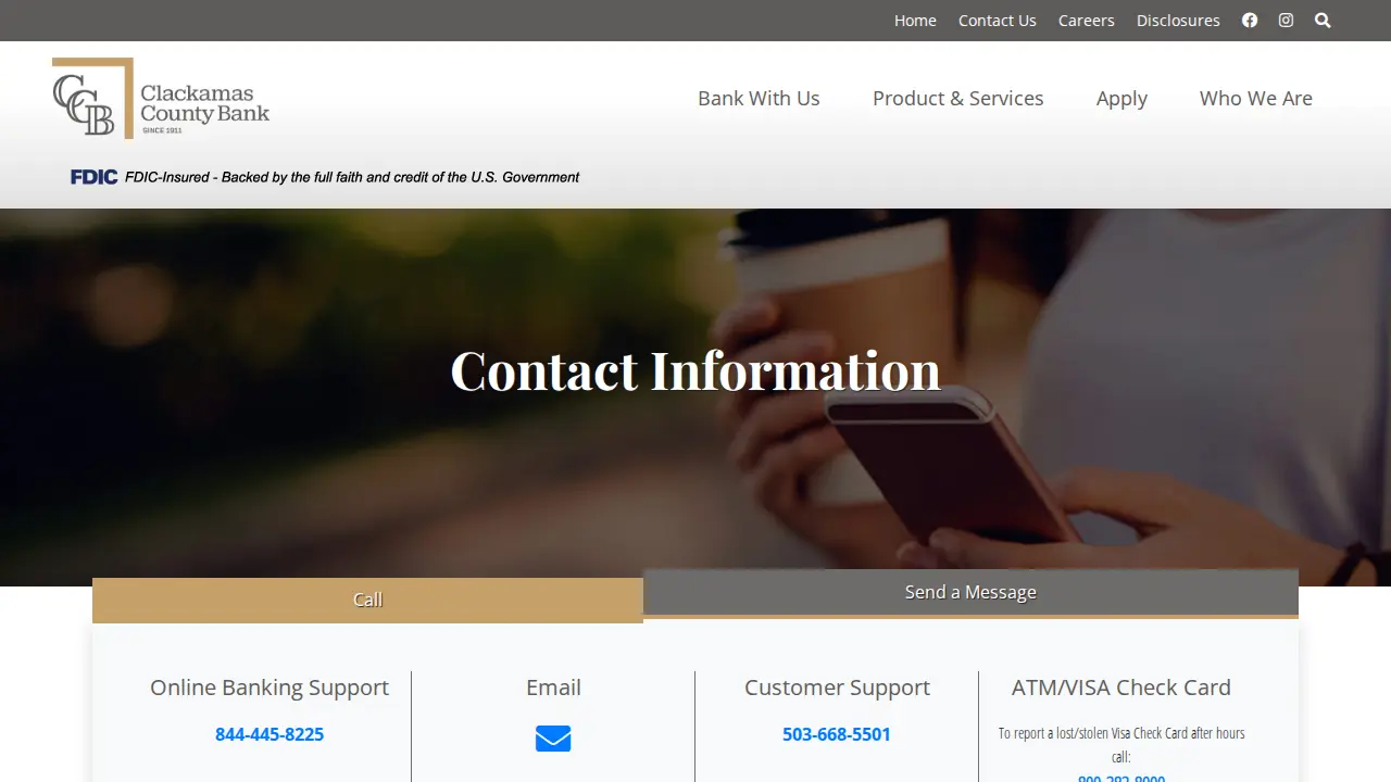 Clackamas County Bank page