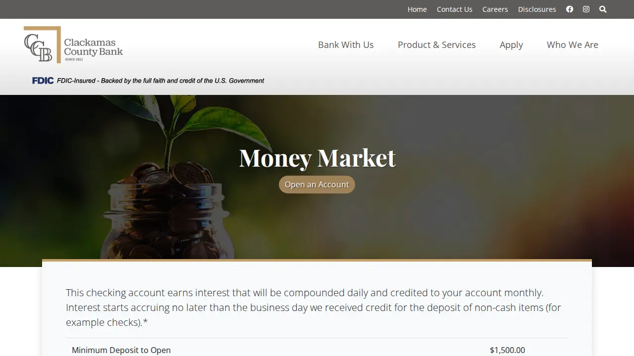 Clackamas County Bank page