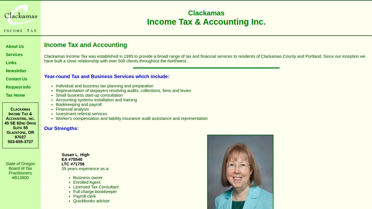 Clackamas Income Tax & Accounting Inc page