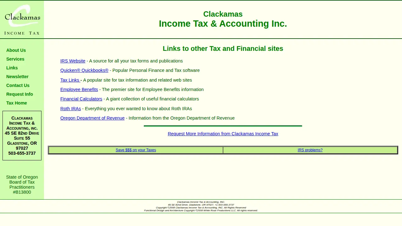 Clackamas Income Tax & Accounting Inc page