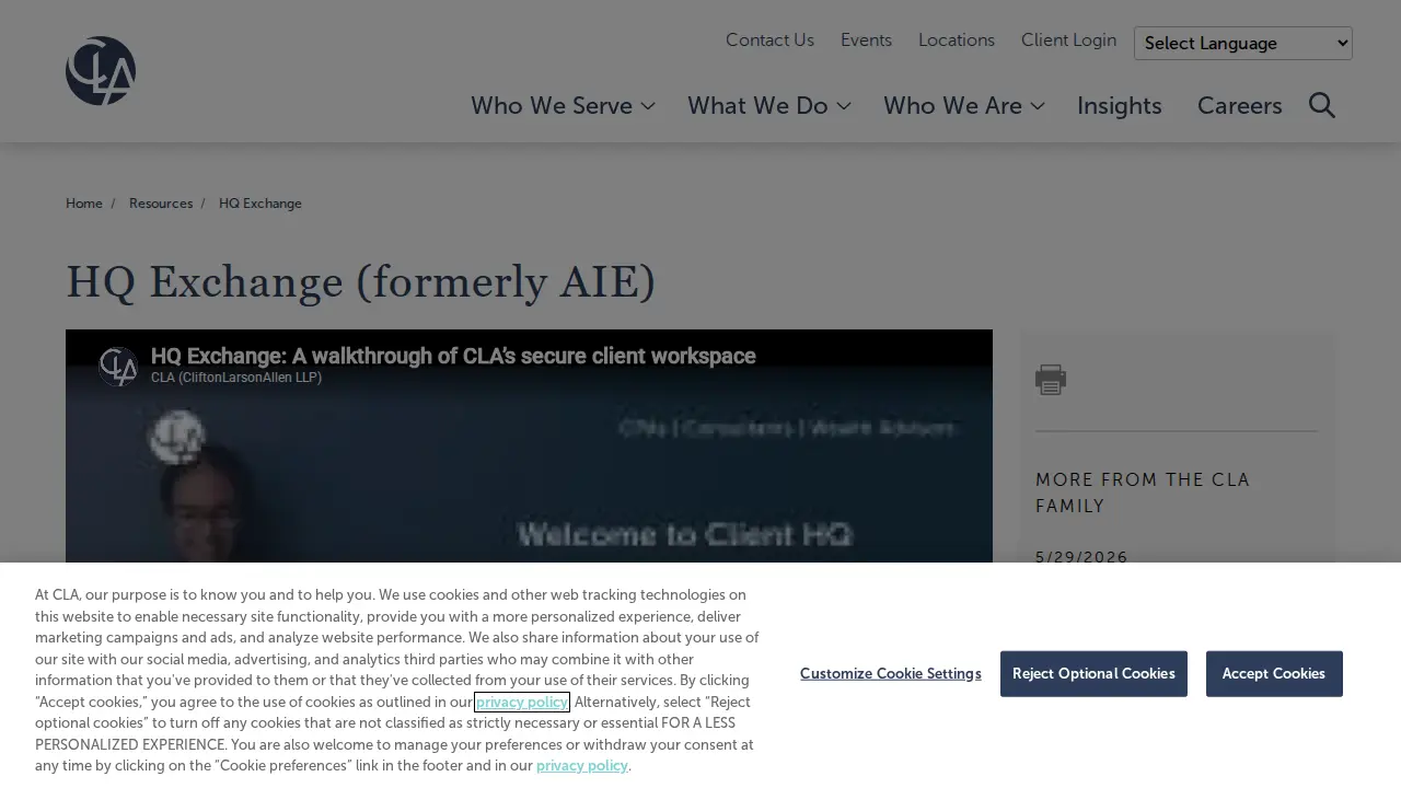 CLA (CliftonLarsonAllen) page