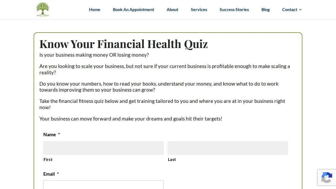 Clarity Finances LLC page