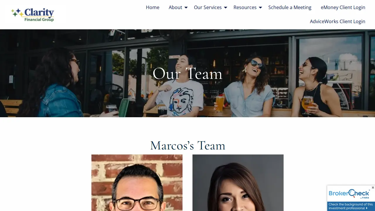 Clarity Financial Group page