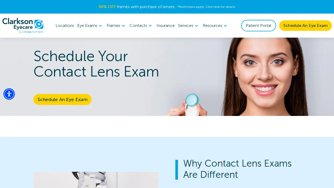 Clarkson Eyecare page