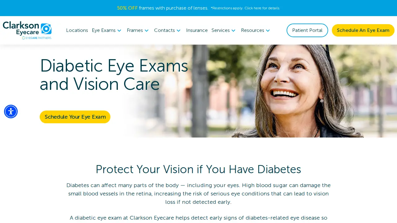 Clarkson Eyecare page