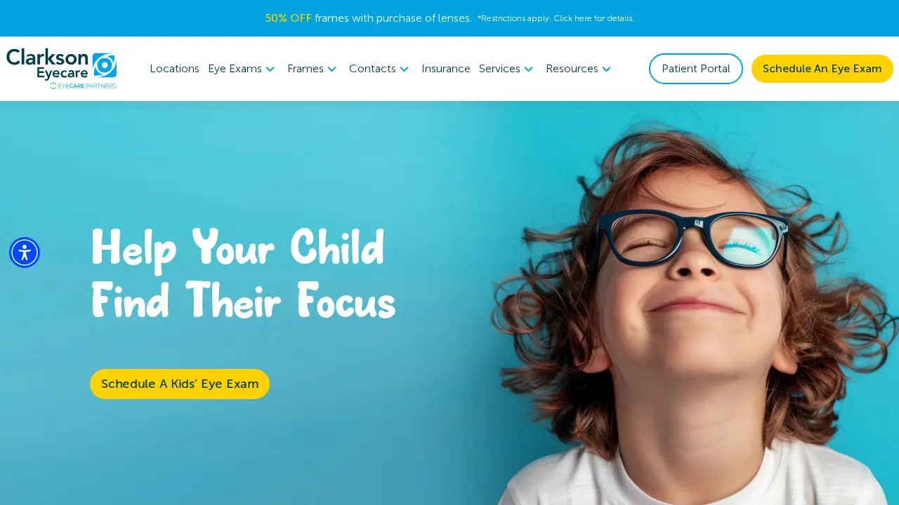 Clarkson Eyecare page