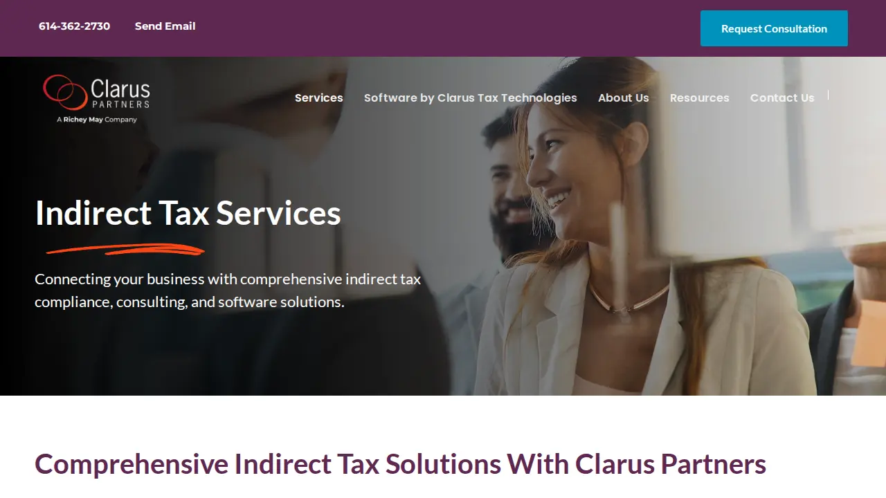 Clarus Partners Advisors, A Richey May Company page