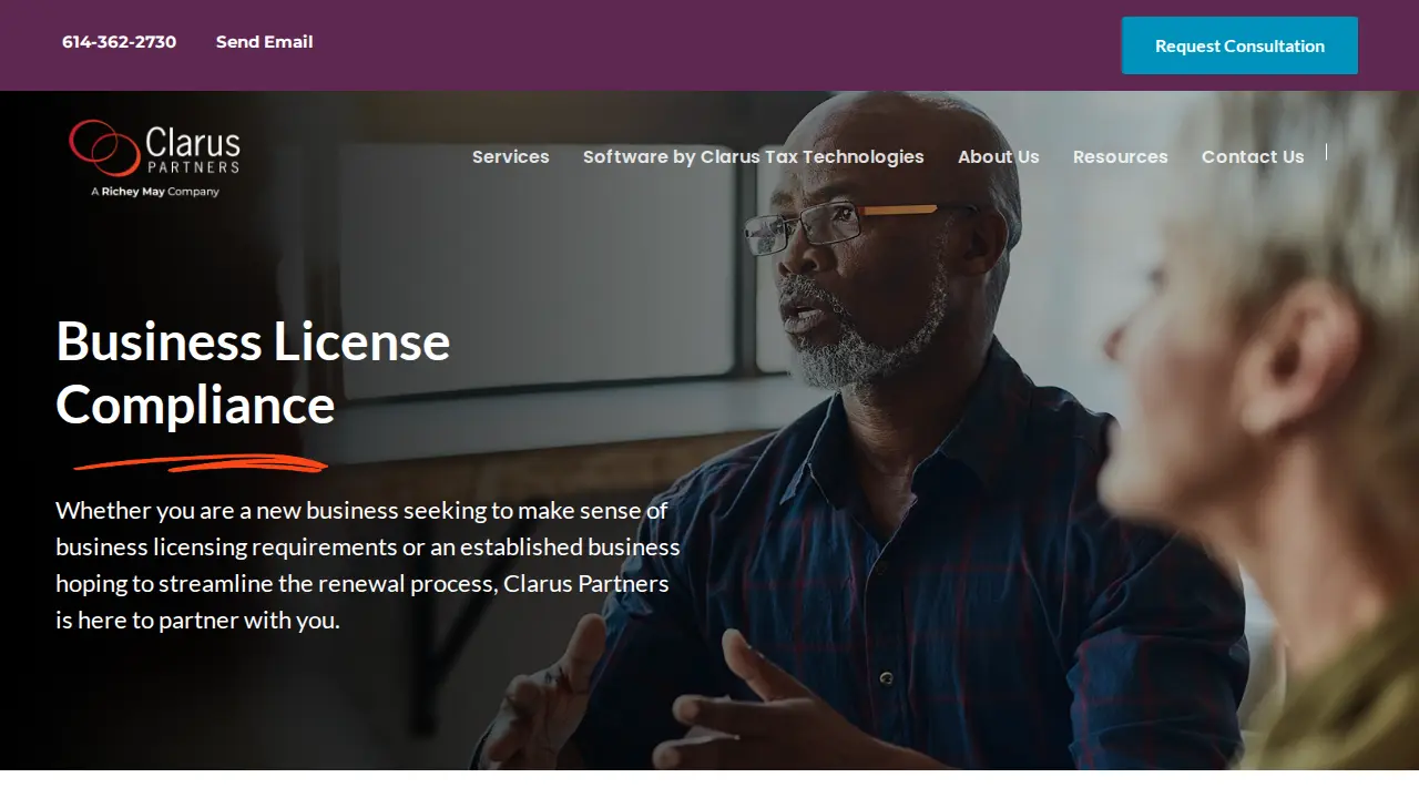 Clarus Partners Advisors, A Richey May Company page