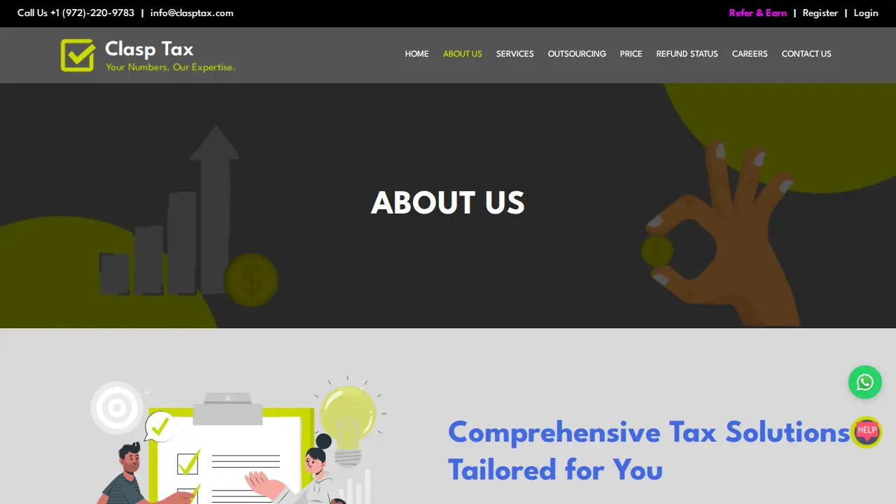 Clasp Tax Inc page