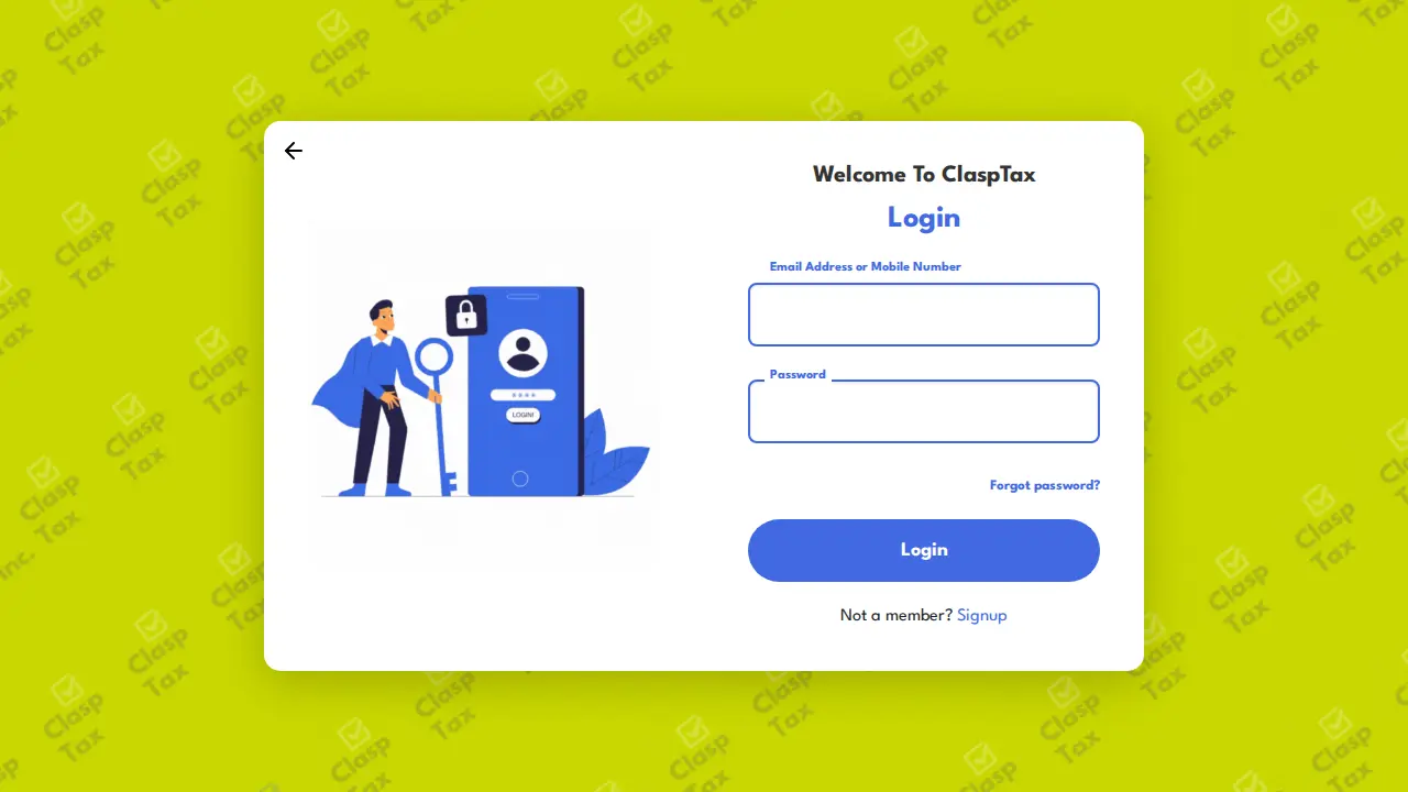 Clasp Tax Inc page