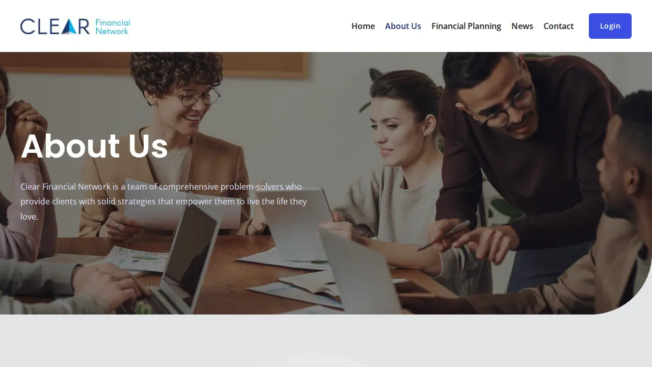 Clear Financial Network page