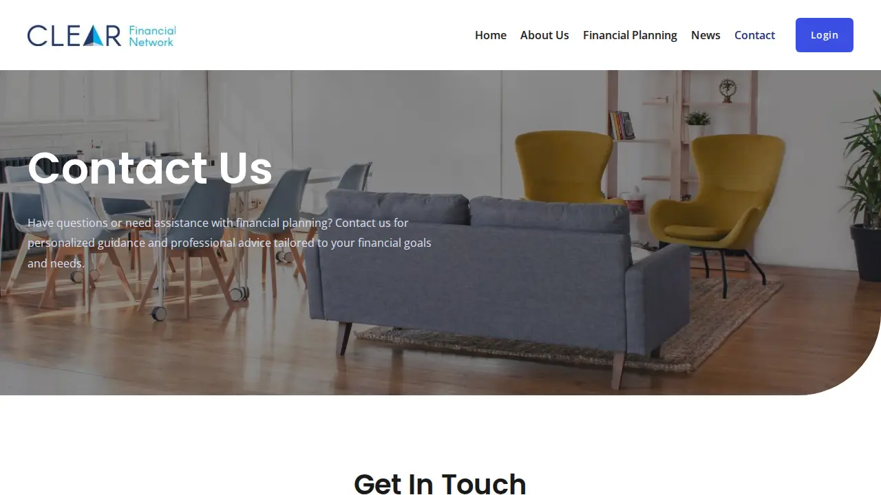 Clear Financial Network page