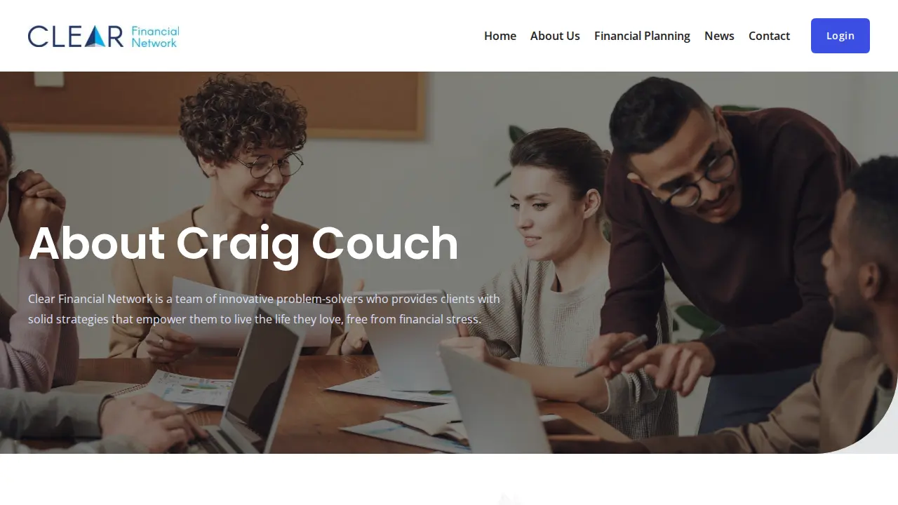 Clear Financial Network page