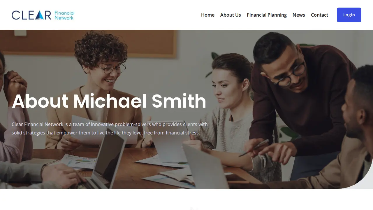 Clear Financial Network page
