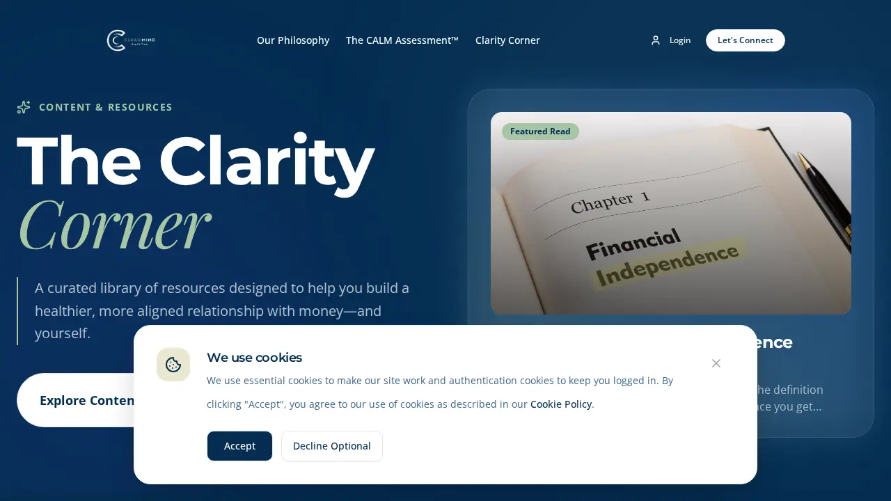 ClearMind Capital LLC page