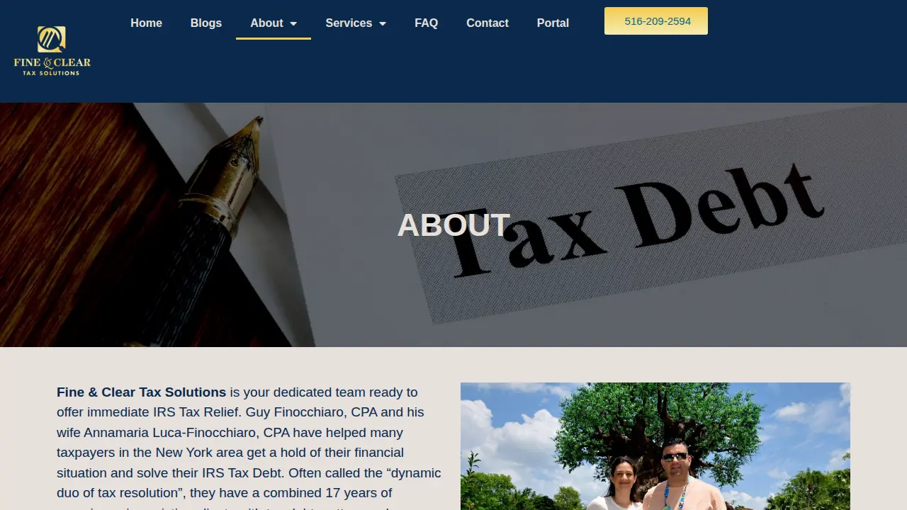 Fine & Clear Tax Solutions page