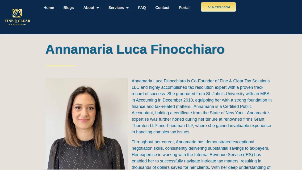 Fine & Clear Tax Solutions page