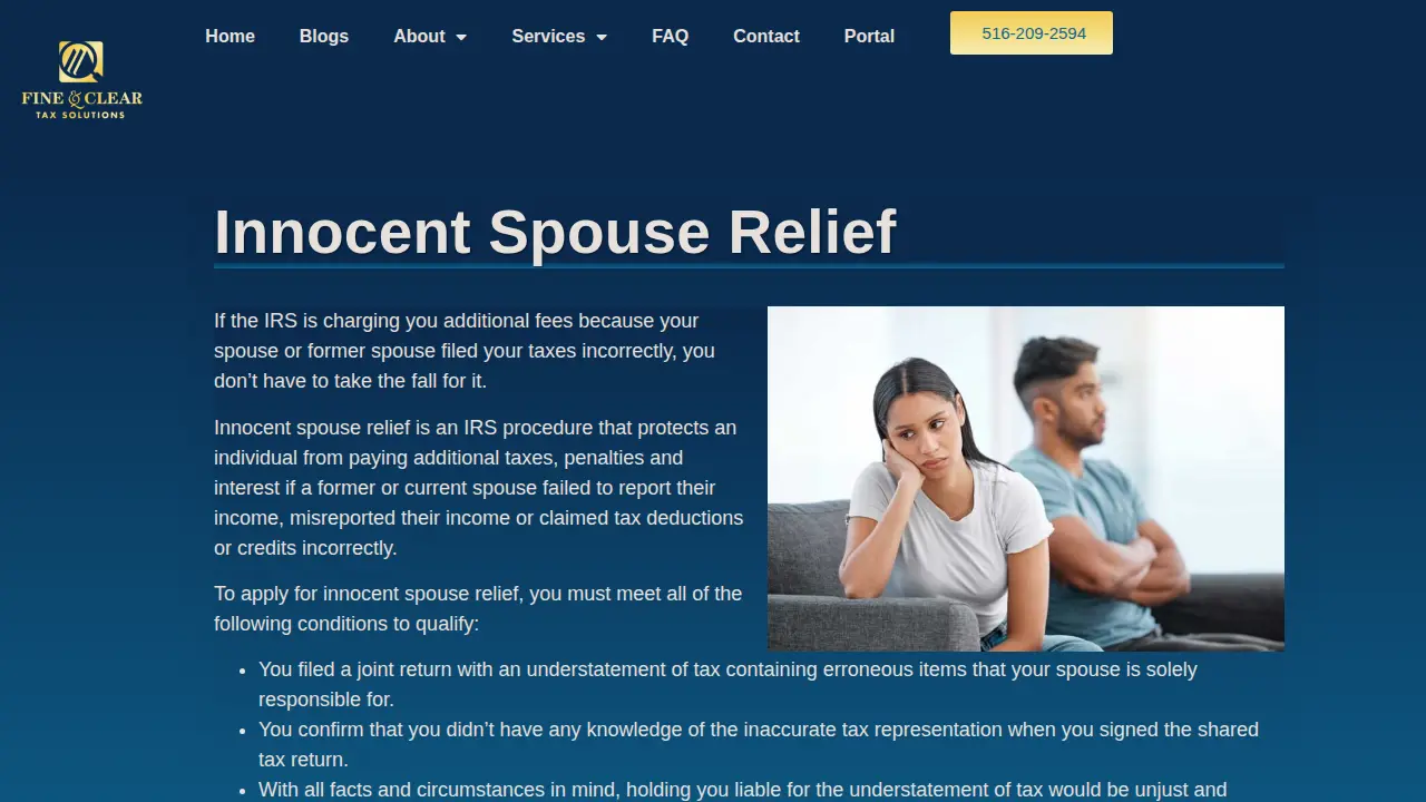 Fine & Clear Tax Solutions page