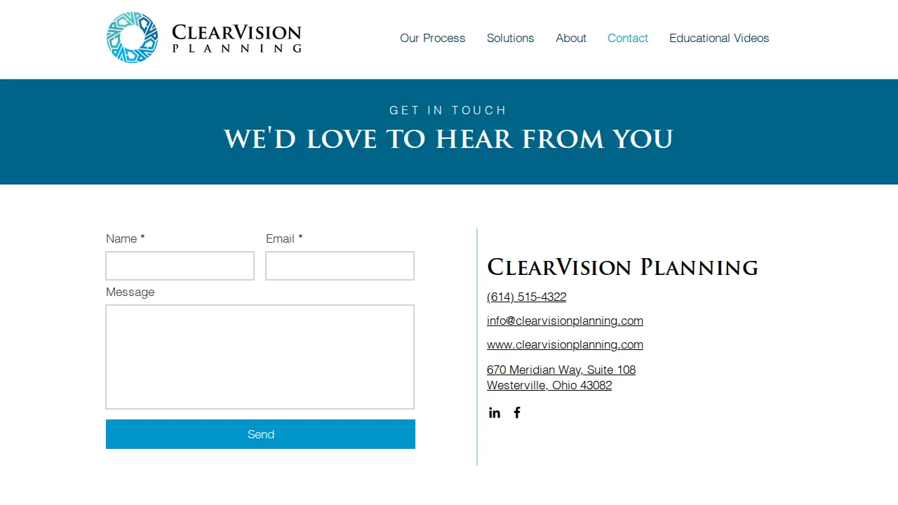 ClearVision Planning LLC page