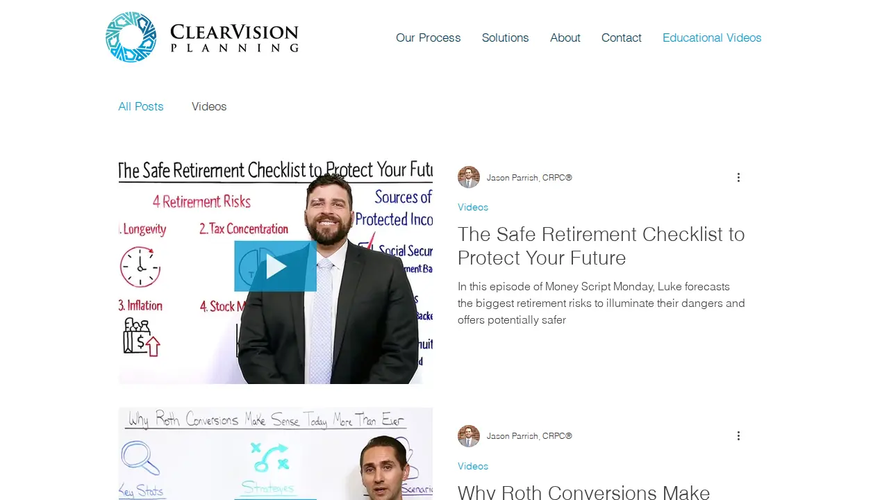 ClearVision Planning LLC page