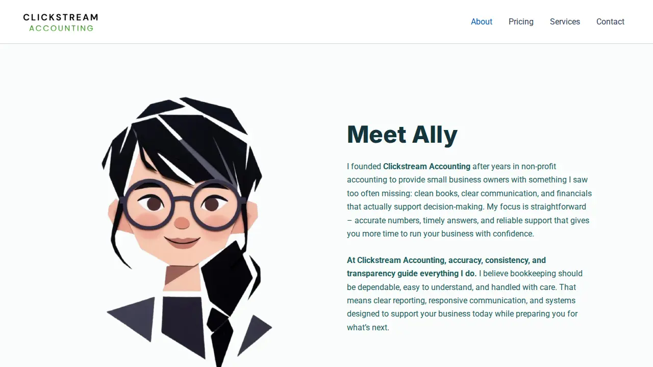 Clickstream Accounting page