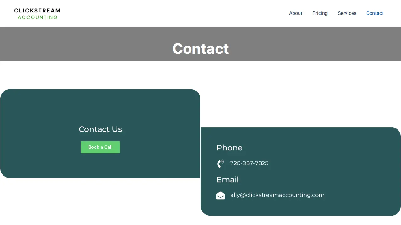 Clickstream Accounting page