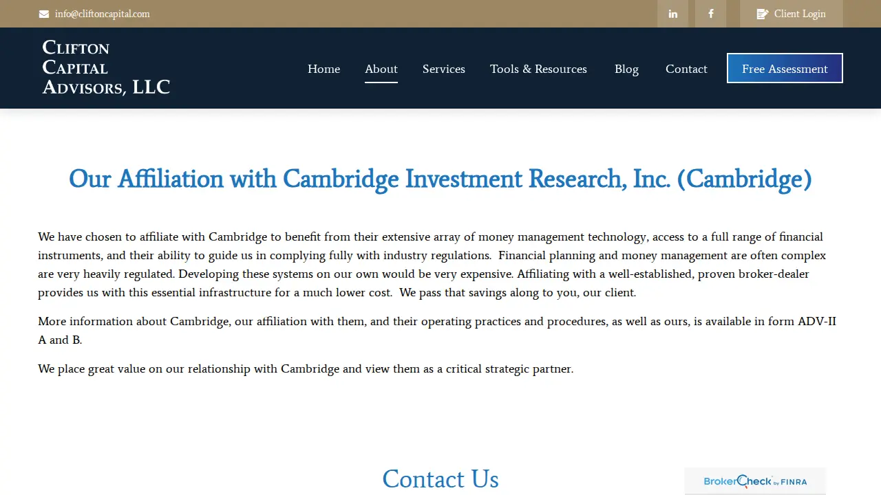 Clifton Capital Advisors, LLC page