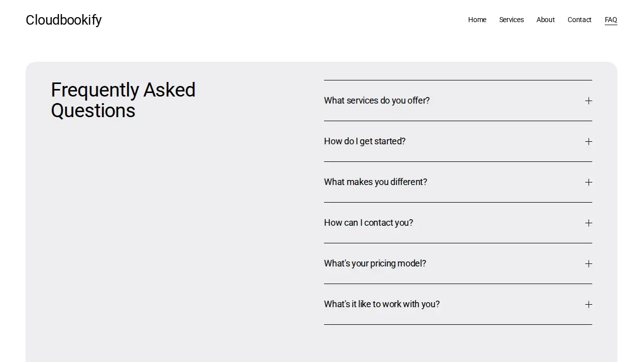 CloudBookify page
