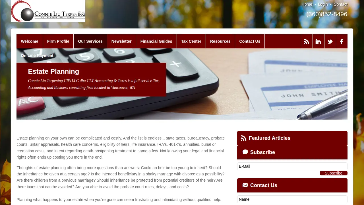 CLT Accounting & Taxes page