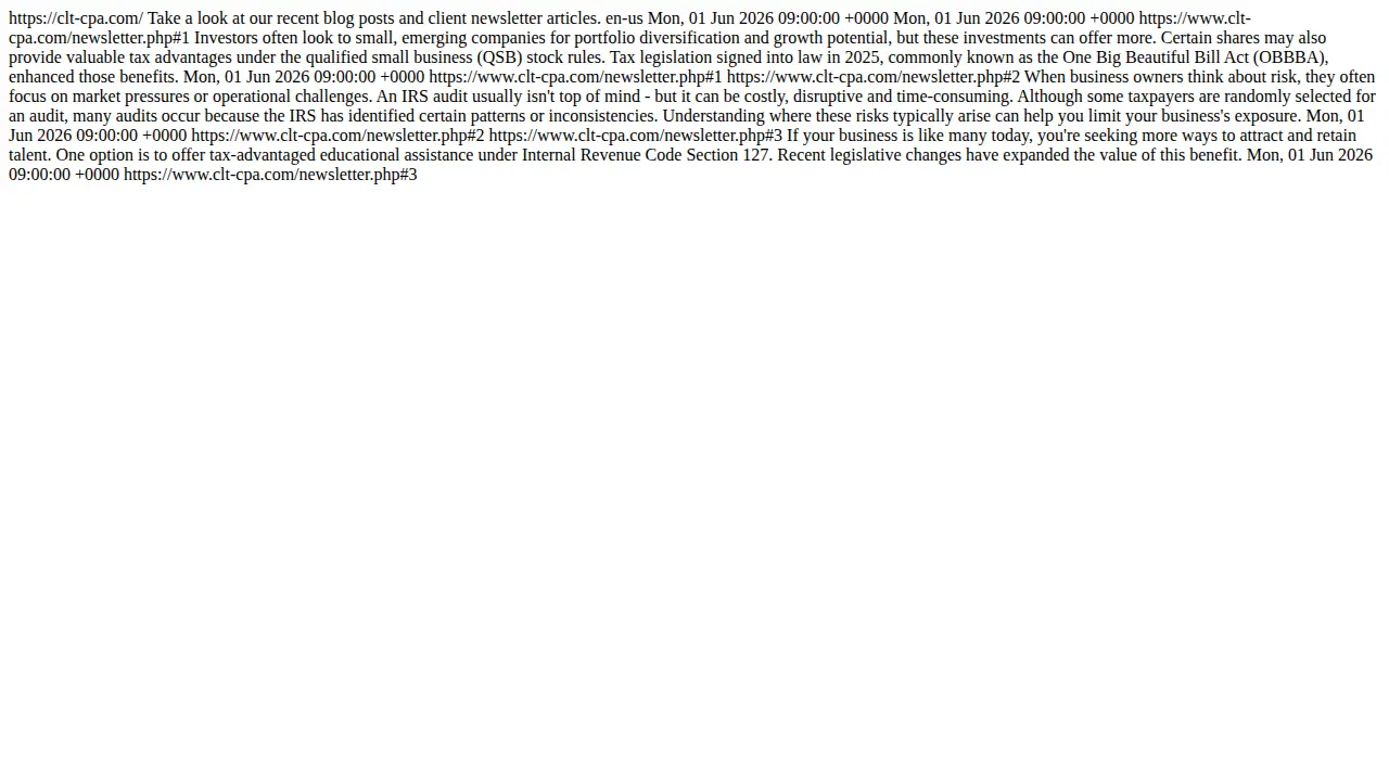 CLT Accounting & Taxes page