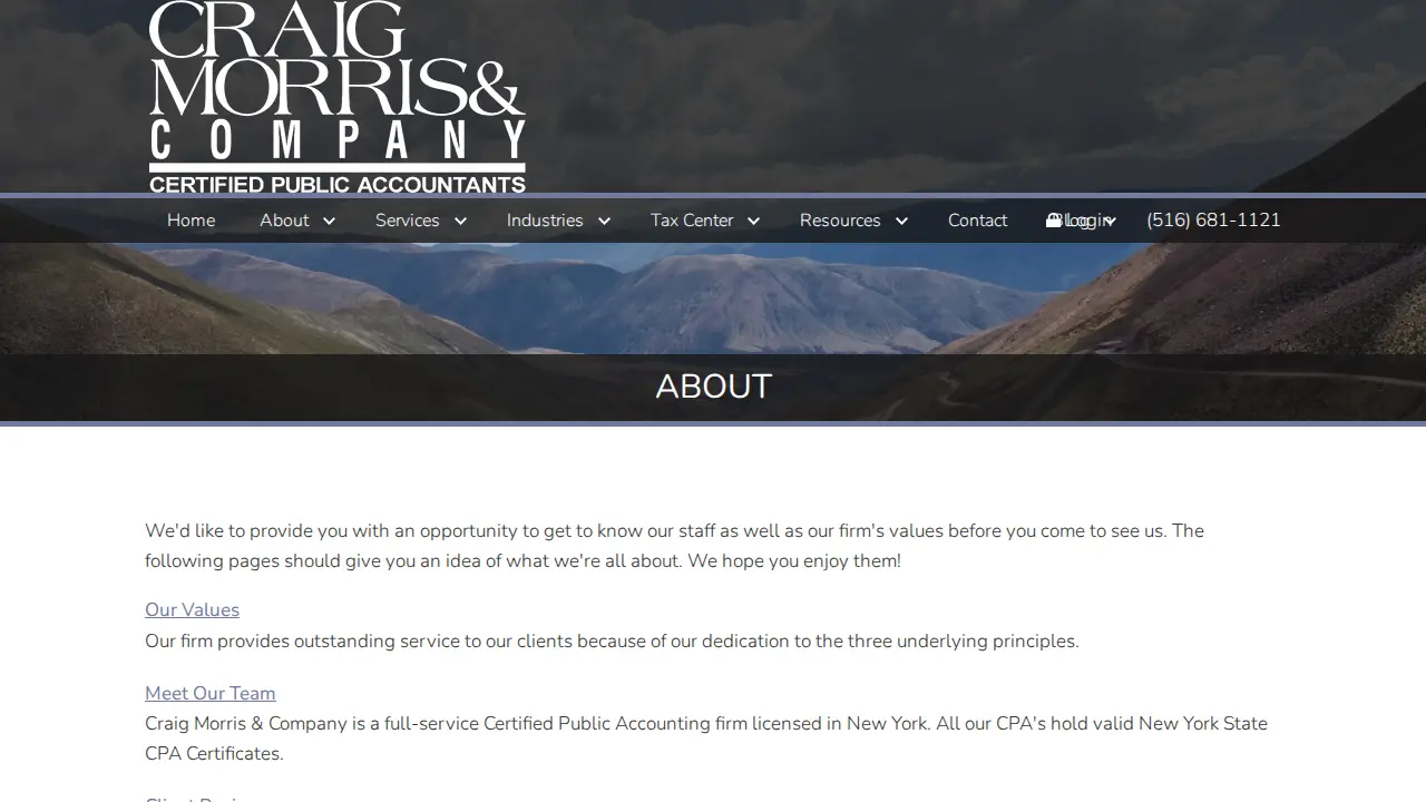 Craig Morris & Co page