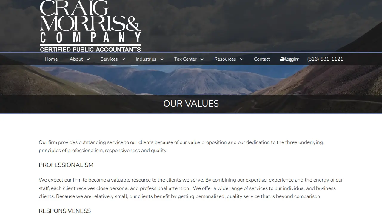 Craig Morris & Co page
