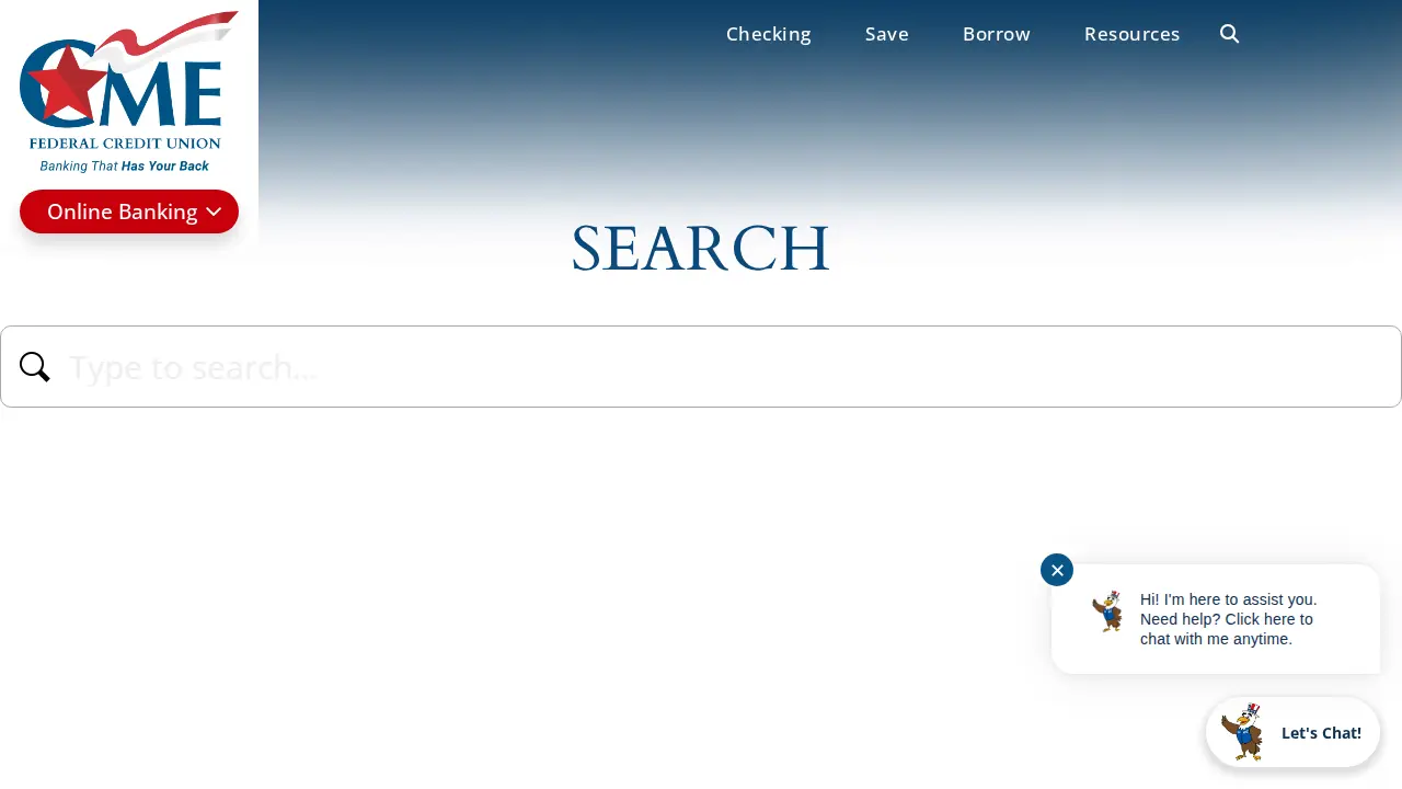 CME Federal Credit Union page