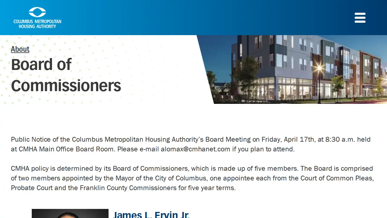 Columbus Metropolitan Housing Authority page