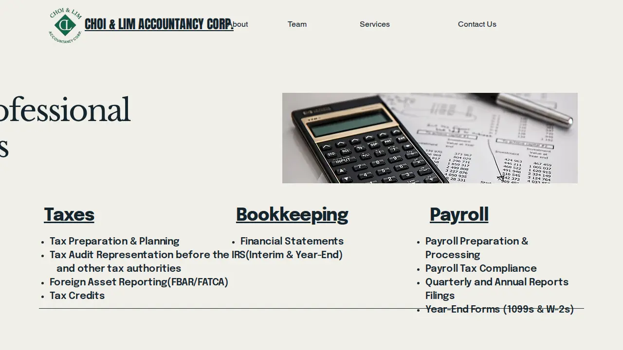 Choi & Lim Accountancy Corp. page