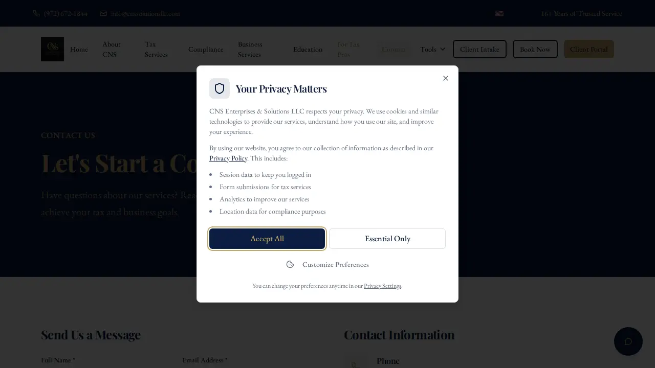 CNS Enterprises & Solutions LLC page