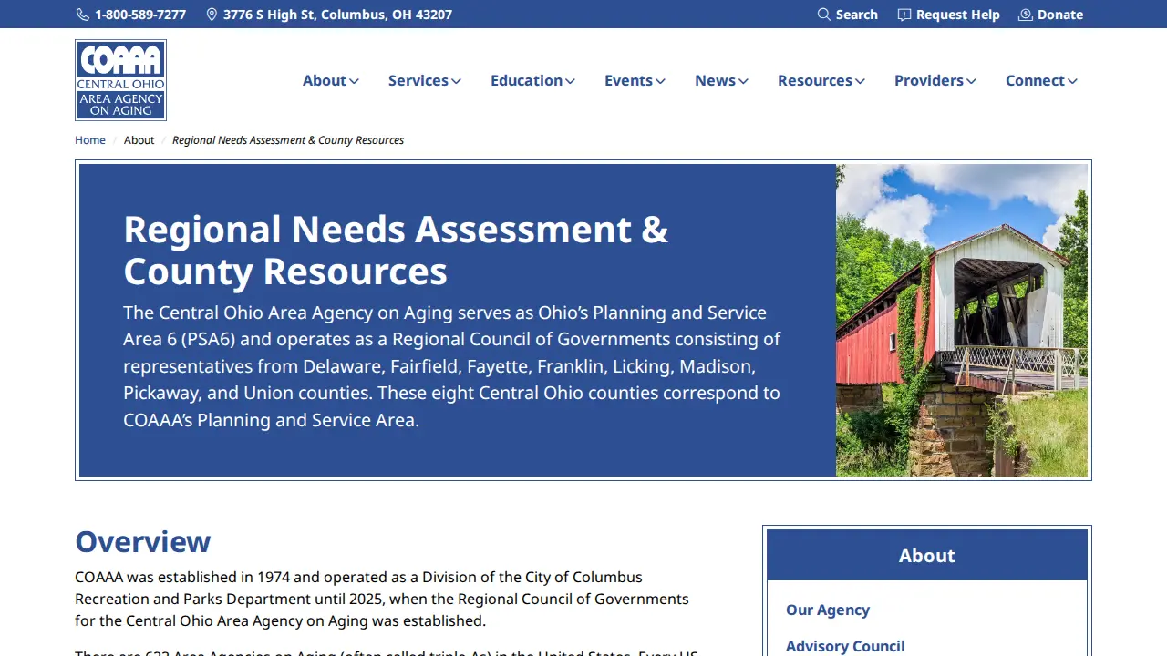Central Ohio Area Agency on Aging page