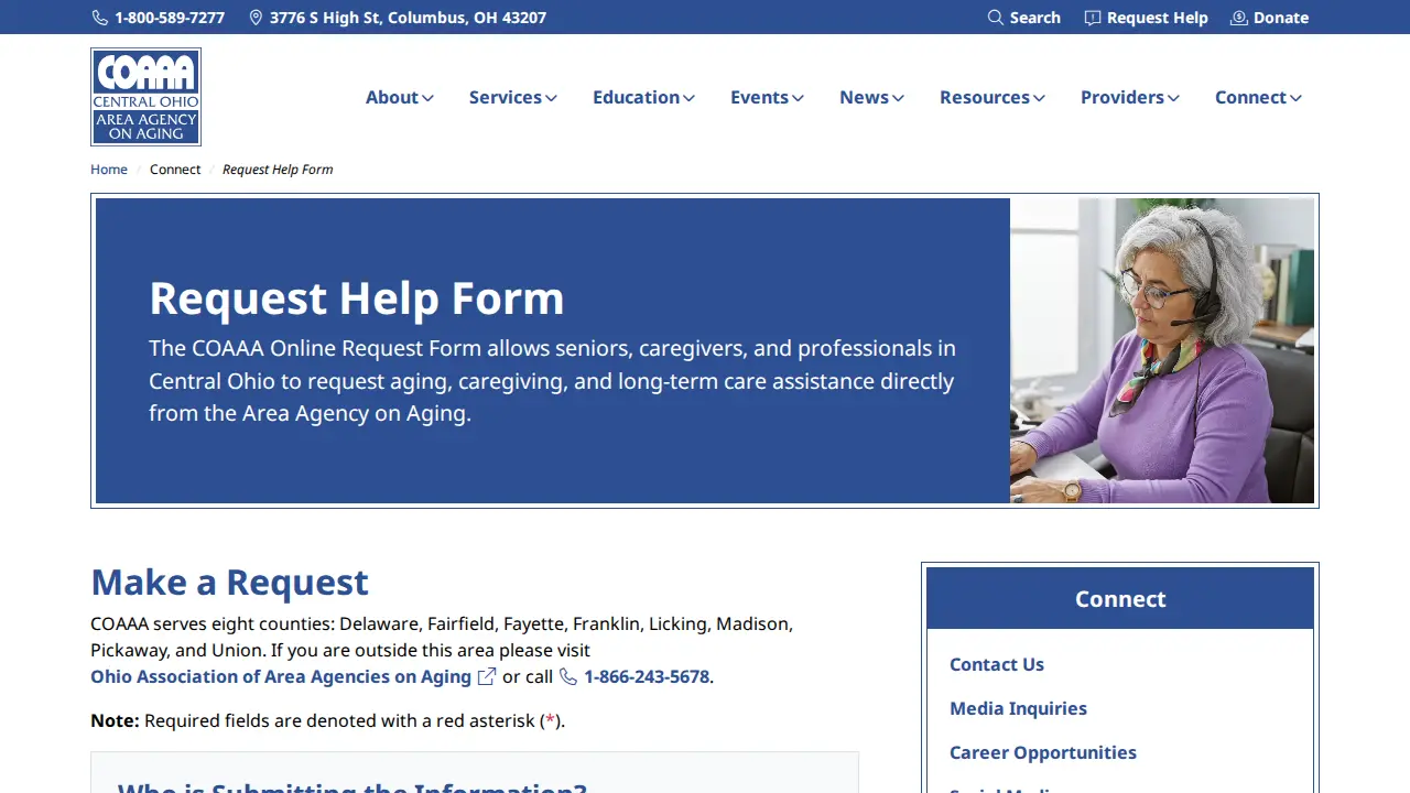 Central Ohio Area Agency on Aging page