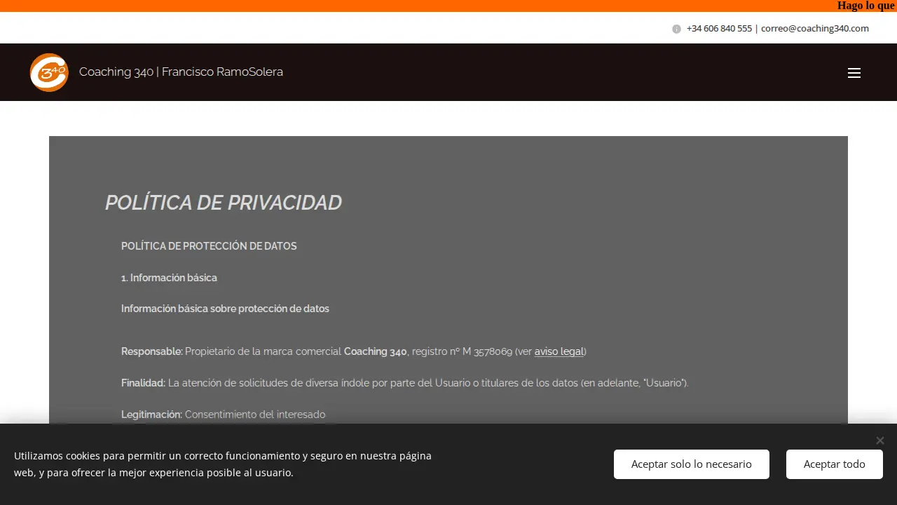 Francisco RamoSolera | Coaching 340 page
