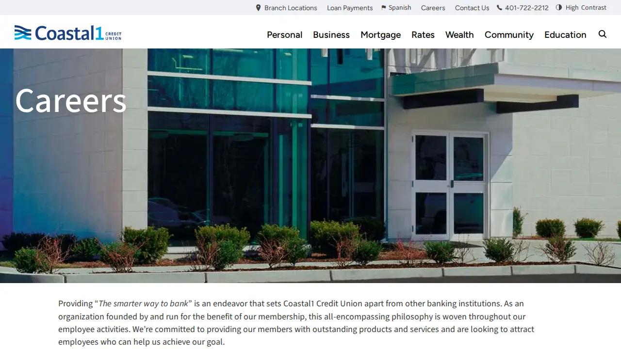 Coastal1 Credit Union page
