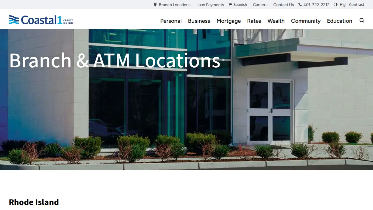 Coastal1 Credit Union page