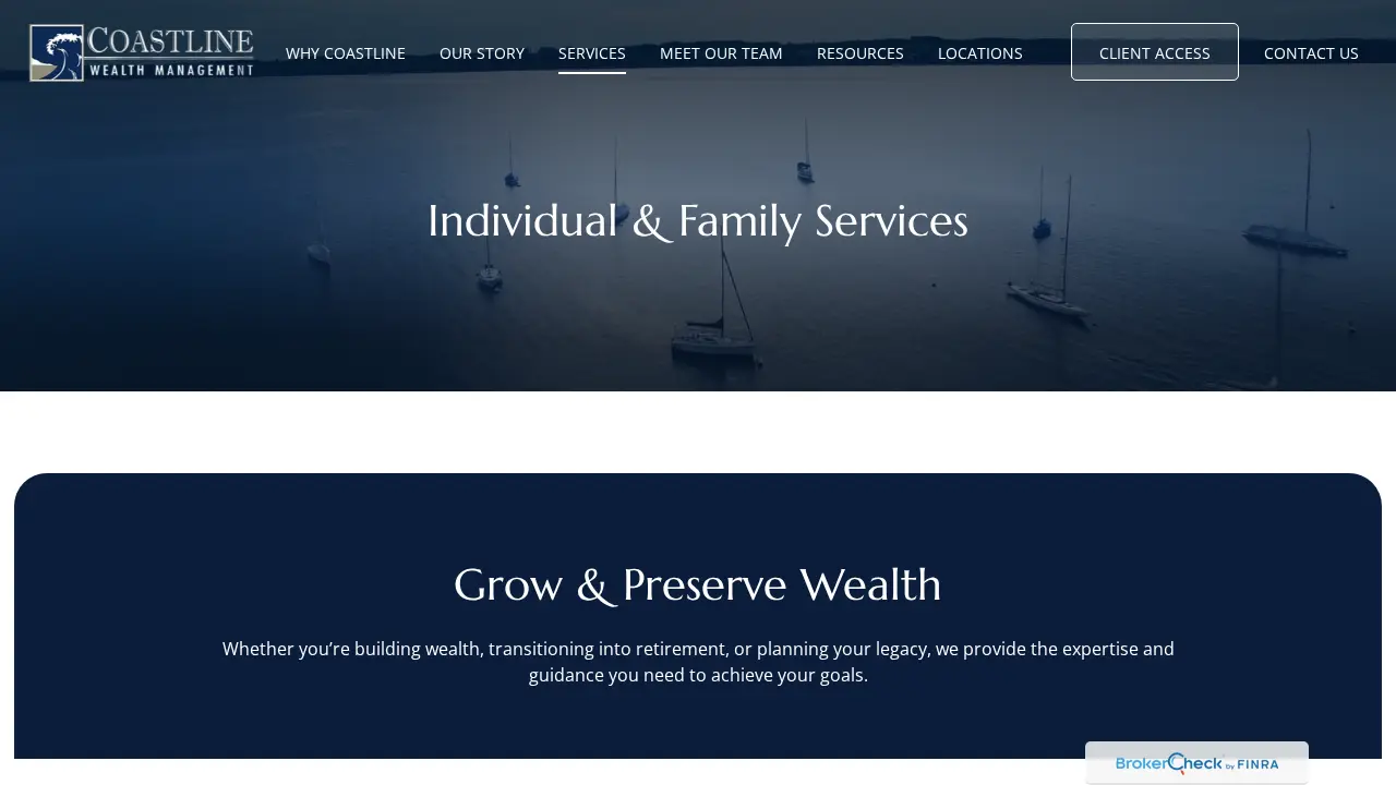 Coastline Wealth Management page