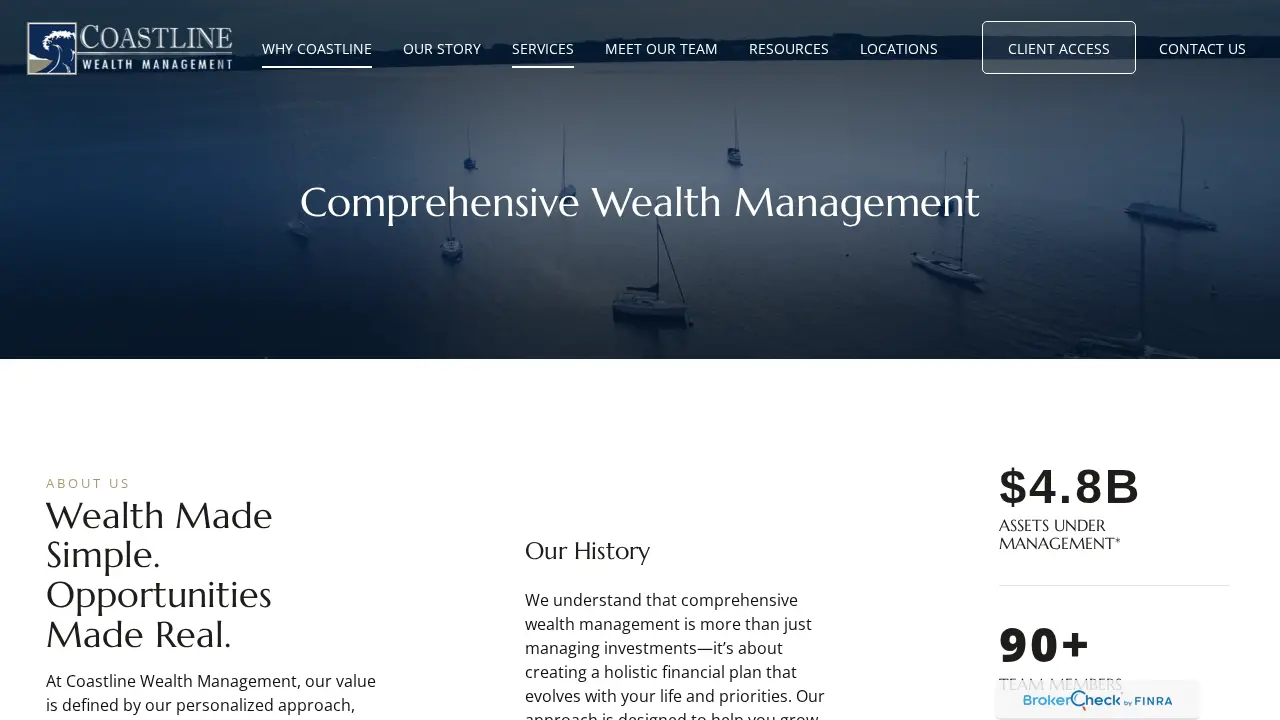 Coastline Wealth Management page