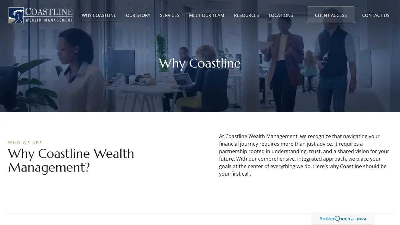 Coastline Wealth Management page