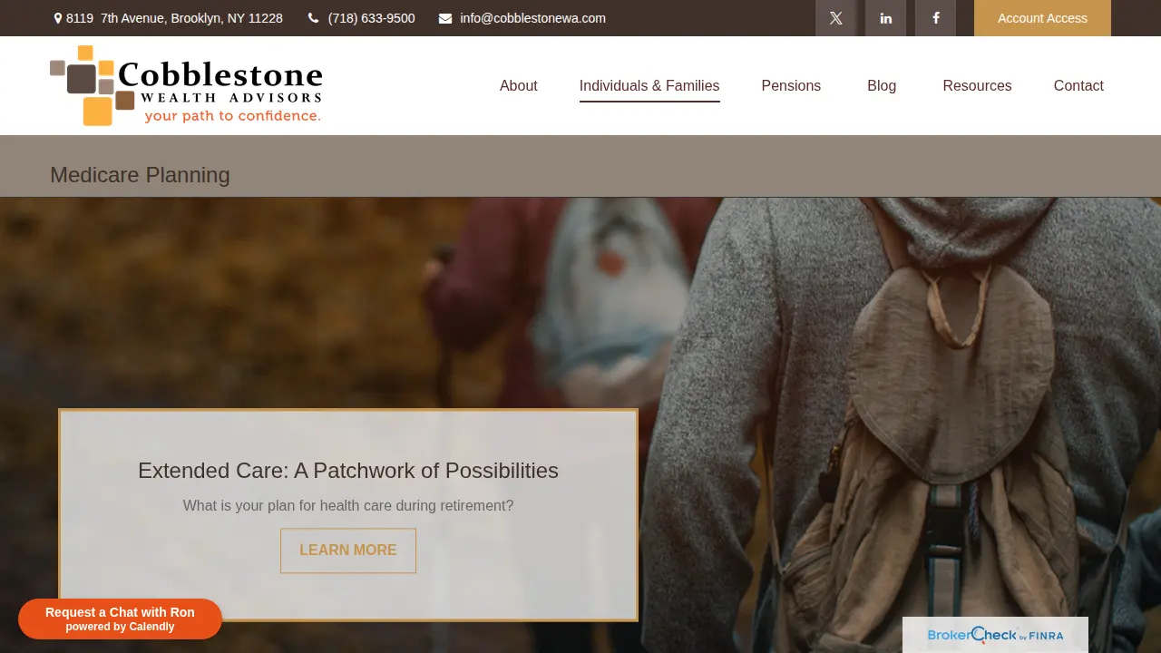 Cobblestone Wealth Advisors page