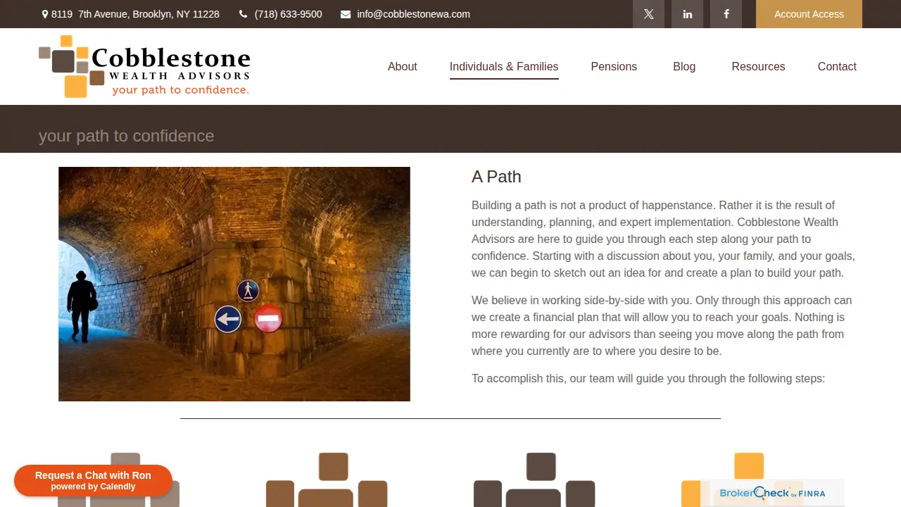 Cobblestone Wealth Advisors page